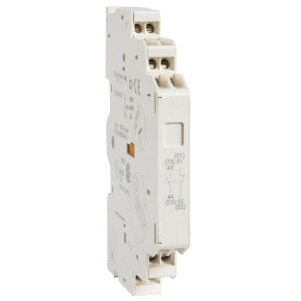 Hjälpkontaktblock Schneider Electric GVAN203 sidomonterade, fjäderanslutning 2 NO-kontakter