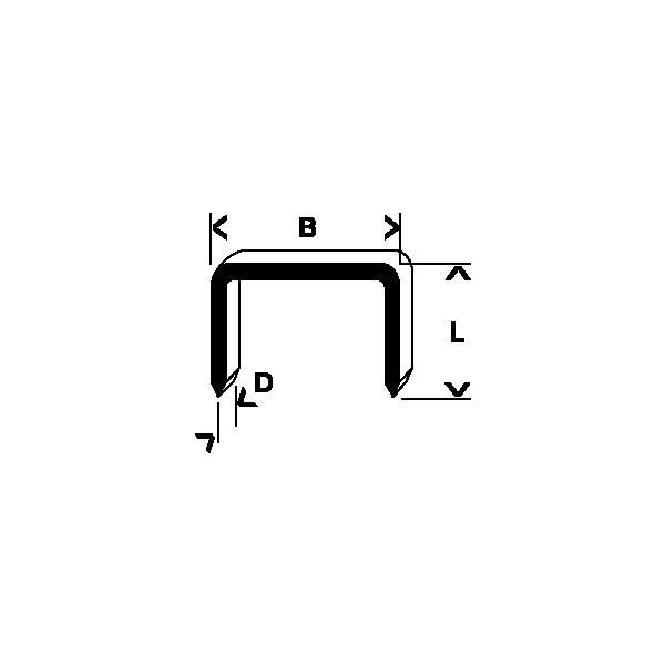 Hæfteklamme Bosch 2609200230 Type 57, 8 mm, 1000-pak 