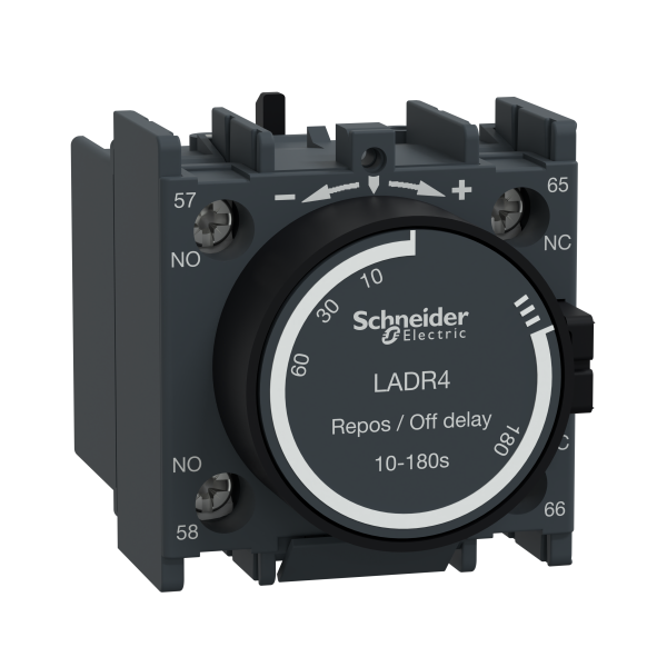 Tidsrelé Schneider Electric LADR4 fraslagsforsinket 10-180 s