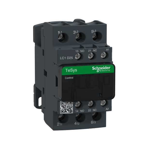 Kontaktor Schneider Electric LC1D25B7 9-38A LC1D, AC spole 25A, 11 kW, 24V AC