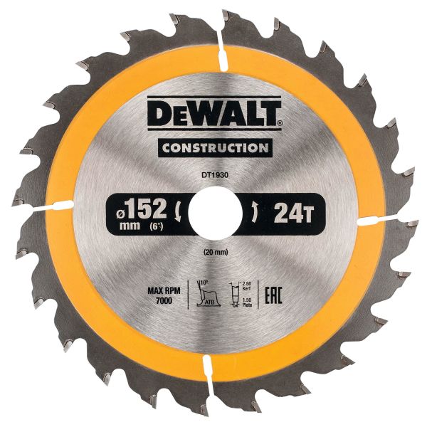 Savklinge Dewalt DT1930-QZ 152 x 20 mm, 24T 