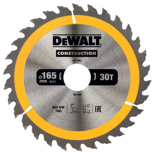 Savklinge Dewalt DT1937-QZ 165 x 30mm, 30T 