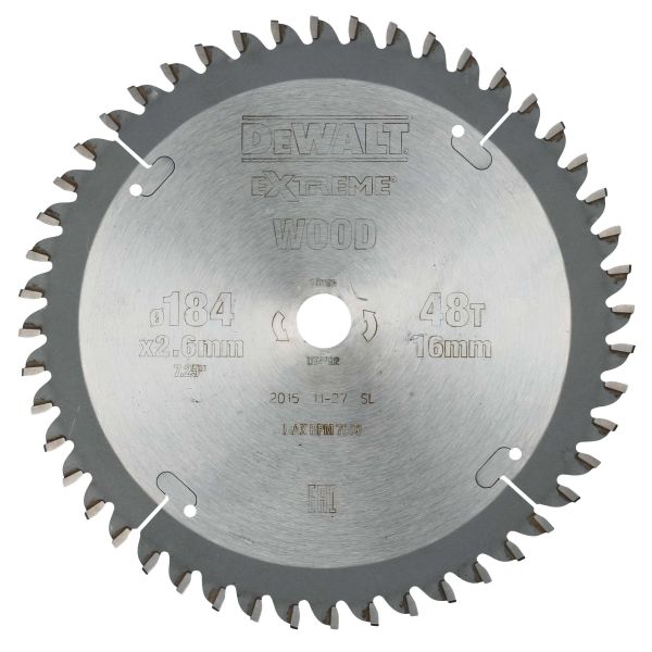 Savklinge Dewalt DT4092-QZ 184 x 16mm, 48T 