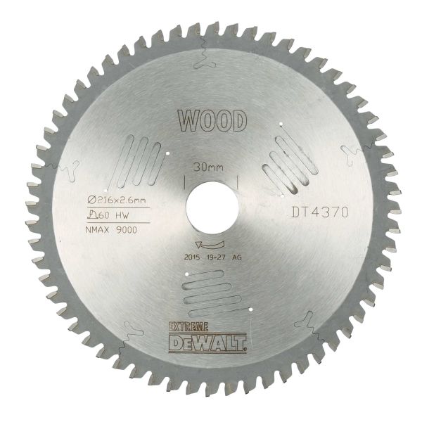 Savklinge Dewalt DT4370-QZ 216 x 30mm, 60T 