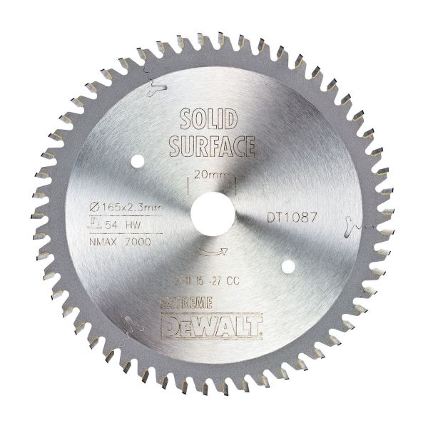 Sahanterä Dewalt DT1087-QZ 165 mm, 54T 