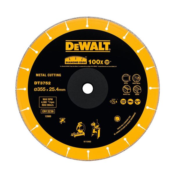 Diamantskæreskive Dewalt DT3752-QZ 355 x 25,4 mm 