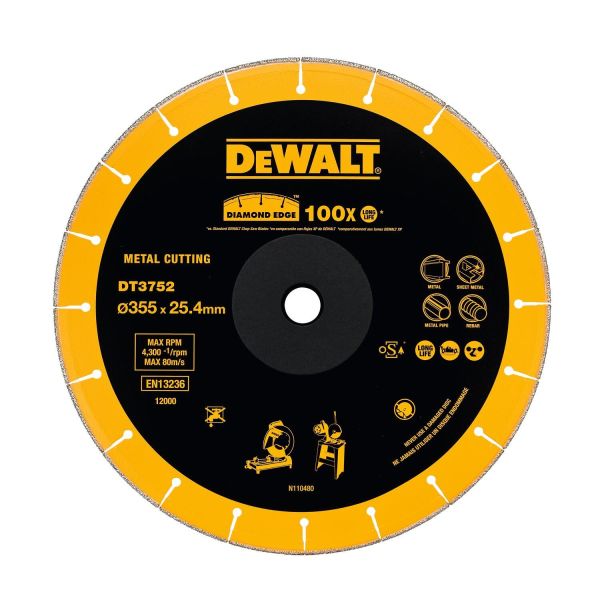 Timanttikatkaisulaikka Dewalt DT3752-QZ 355 x 25.4 mm 