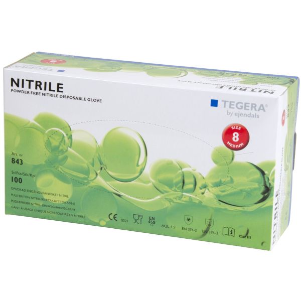 Engangshandske Tegera 843 Pakke med 100 stk., nitril 9