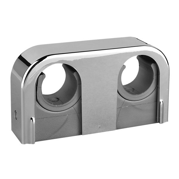 Rørklemme Faluplast Snap 14015 dobbel, 18-22 mm Krom