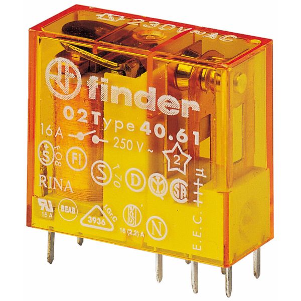 Relä Finder F40618024 24 V AC, 1-pol, 16A 