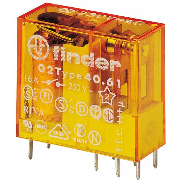 Relé Finder F40618024 24V AC, 1-polet, 16A 