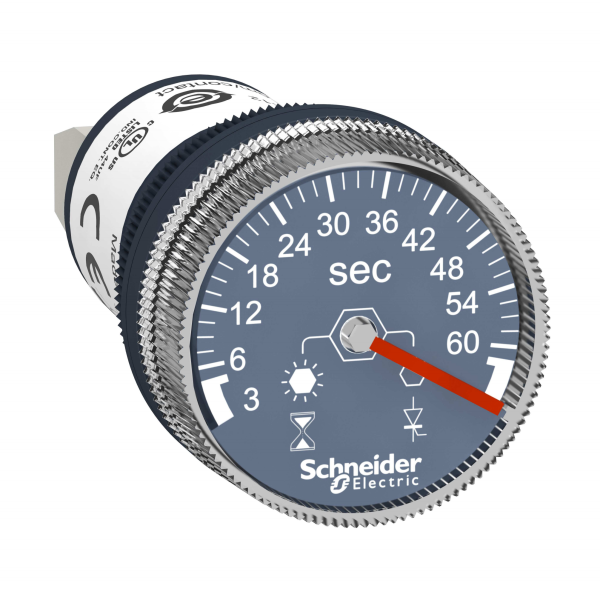 Tidsrelé Schneider Electric XB5DTGM3 22 mm, 100–240 V 3-60 sek.