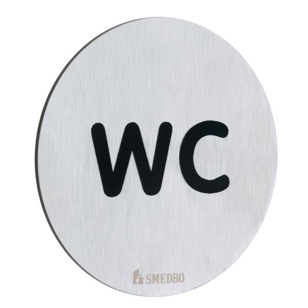Toalettsymbol Smedbo FS958 selvheftende WC