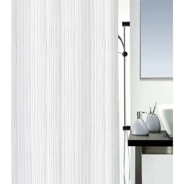 Dusjforheng Spirella Raya 180 x 200 cm, hvit 