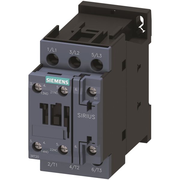 Kontaktor Siemens 3RT2024-1AP00 1 Lukket + 1 Åpen/1 Lukket, 5,5 kW, 230 VAC 