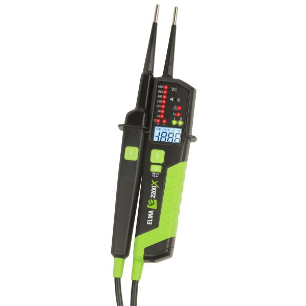 Spændingtester Elma 2200X med batteri og lommelygte 