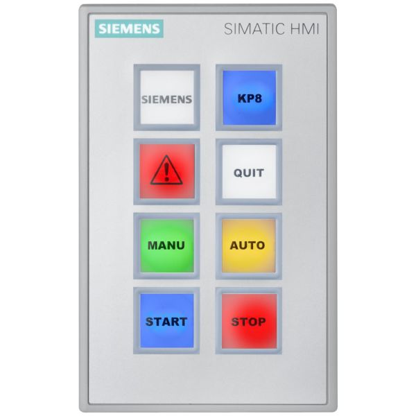 Tryckknappspanel Siemens 6AV3688-3AF37-0AX0 5 färger, 8 knappar, PROFIsafe 
