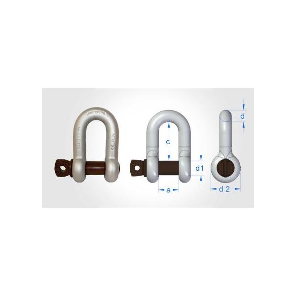 Sjakkel Gunnebo A083409 rett, skruebolt, FZ M11, /1T