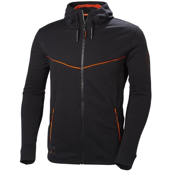 Hættetrøje Helly Hansen Workwear Chelsea Evolution 79197-990 sort/orange Sort/orange Str. M