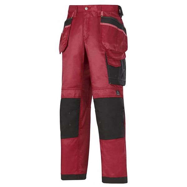 Arbeidsbukse Snickers Workwear 3212 rød/svart Rød/Svart C158