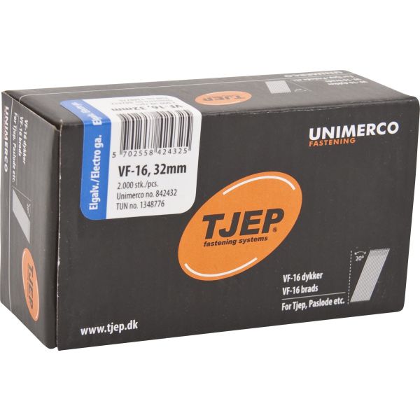 Dykkere TJEP 842432 VF16 FZB, 20°, 2000-pak 1,6 x 32 mm