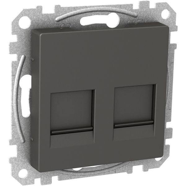 Keskiölevy Schneider Electric WDE003378 2x Keystone-liitin Antrasiittiharmaa