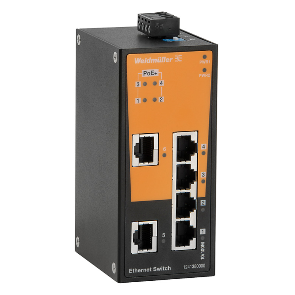 Netværksswitch Weidmüller IE-SW-BL06-2TX-4POE  
