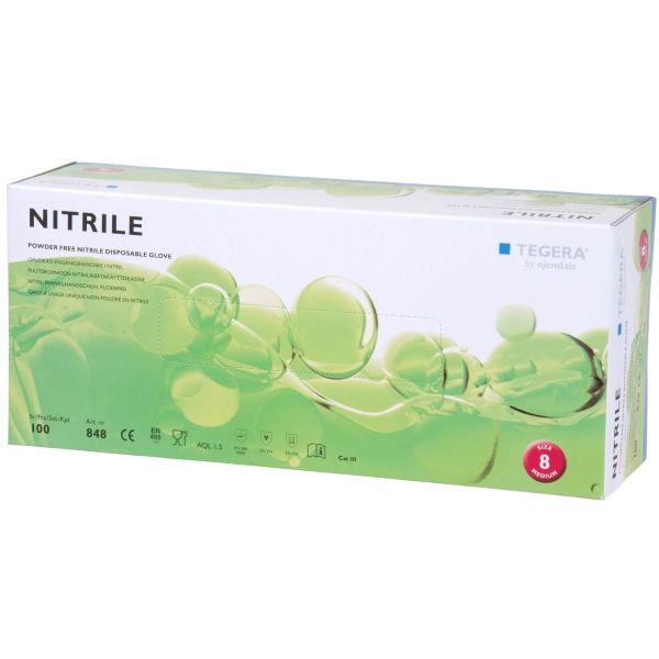 Engångshandske Tegera 848 Lila nitril, Opudrad 8, 100-pack