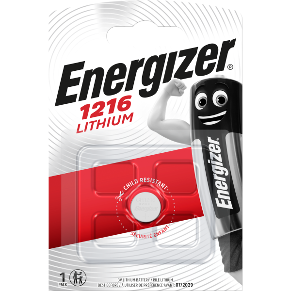 Knappcellsbatteri Energizer Lithium CR1216, 3 V 