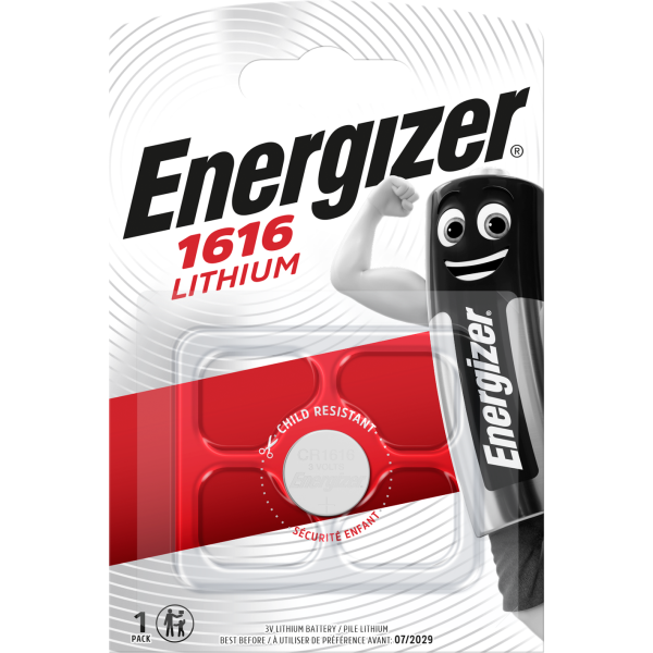 Knappecellebatteri Energizer Lithium CR1616, 3 V 