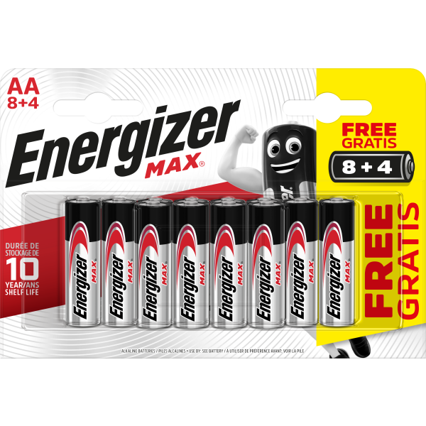 Batteri Energizer Max AA, 1,5 V 10-pakning