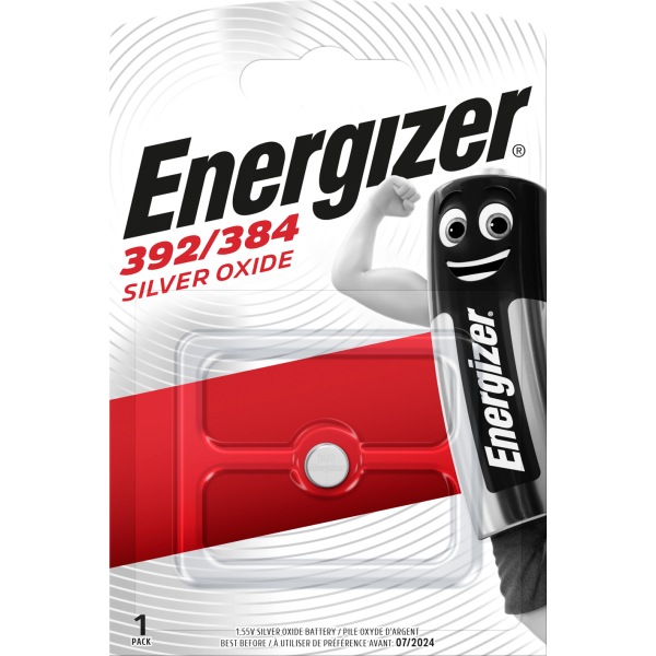 Knapcellebatteri Energizer Silveroxid 392/384, 1,55 V 7,9 x 3,6 mm