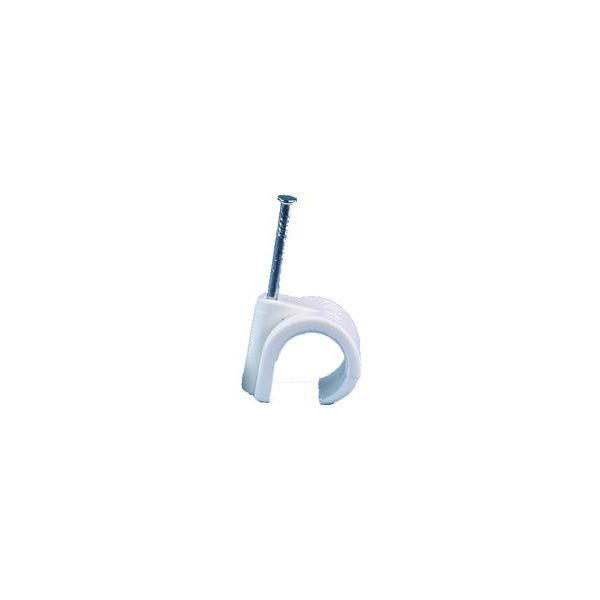 Ledningsholder Gelia 050400005 rund, hvit, 100-pakning 3–5 mm