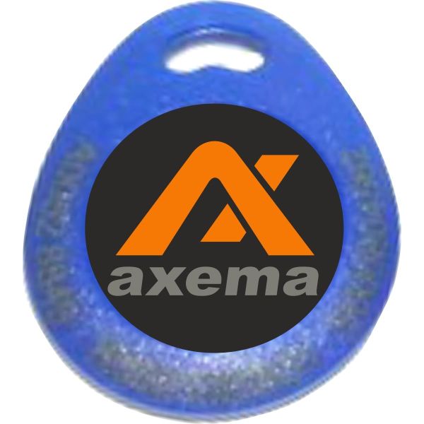 Nøkkelbrikke Axema PR-4 blå, lasergravert ID-kode, 10-pakning 
