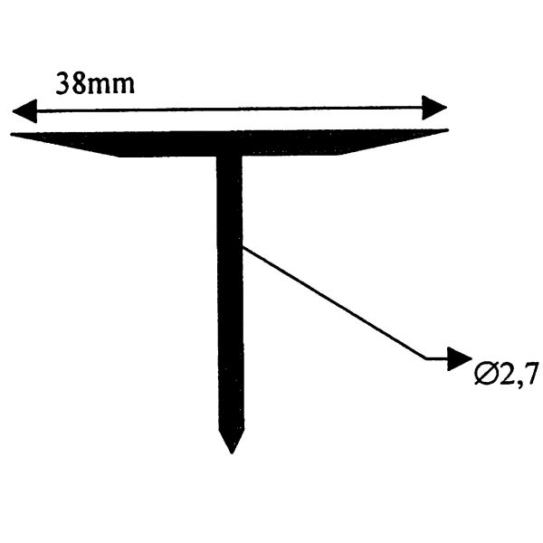 Sveisespiker Climatech CDF Bredde 2,7 mm, 1000-pakning Lengde: 42 mm