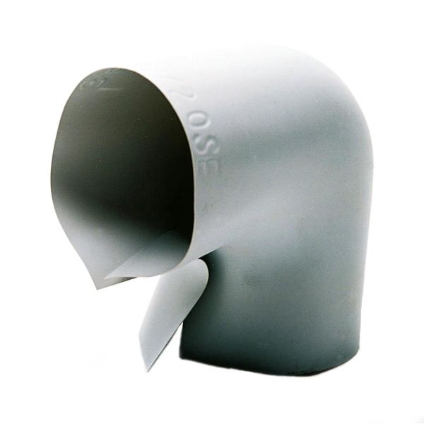 Plastbøjning Danmat Iso Systems 333060030 90°, grå, trykknap Ø: 120 mm