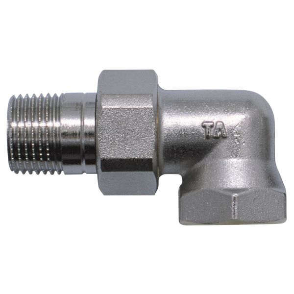 Radiatorkobling TA 50014115 vinkel, forniklet G15