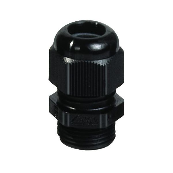 Ruuvattava liitin Rutab 1476126 musta, tiivisterenkaalla M40 x 19-28 mm