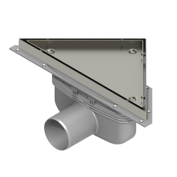 Gulvafløb Purus Corner 7114405 75 mm, sideudtag 