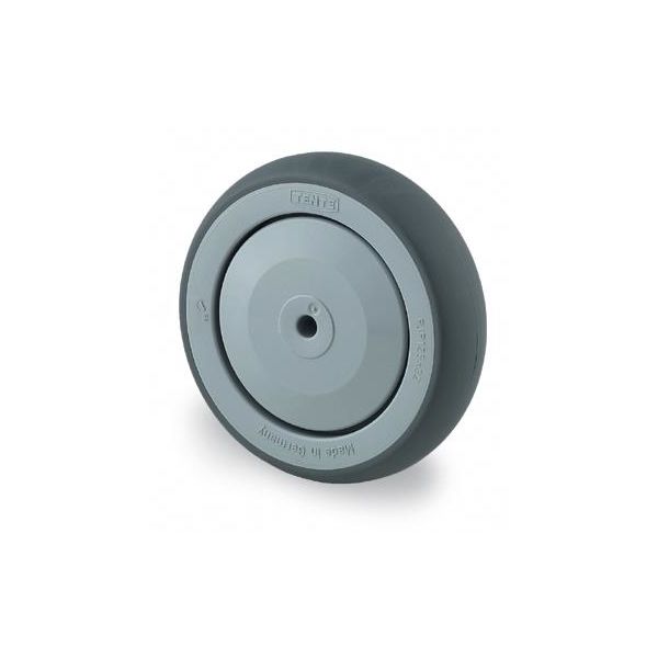 Hjul Tente PJP125 Termogummi, skaft 8 mm 125 mm
