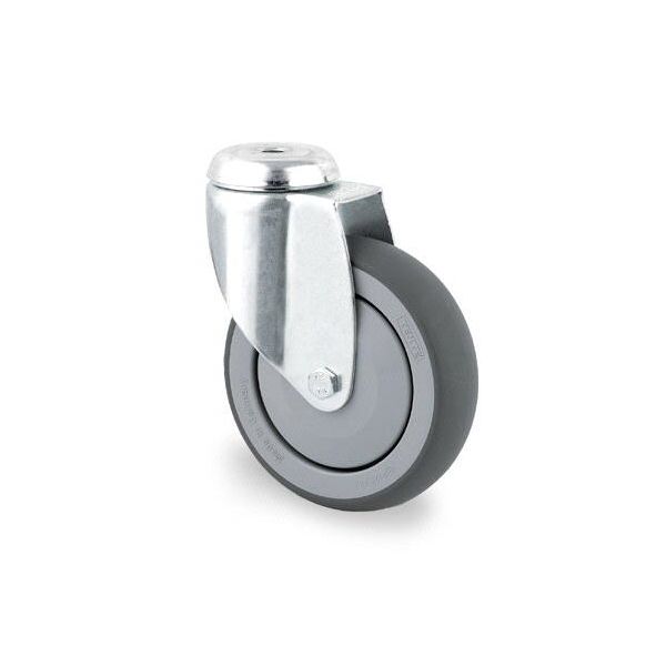 Hjul Tente 2470PJP075P30 Termogummi, midterhul 11 mm 75 mm