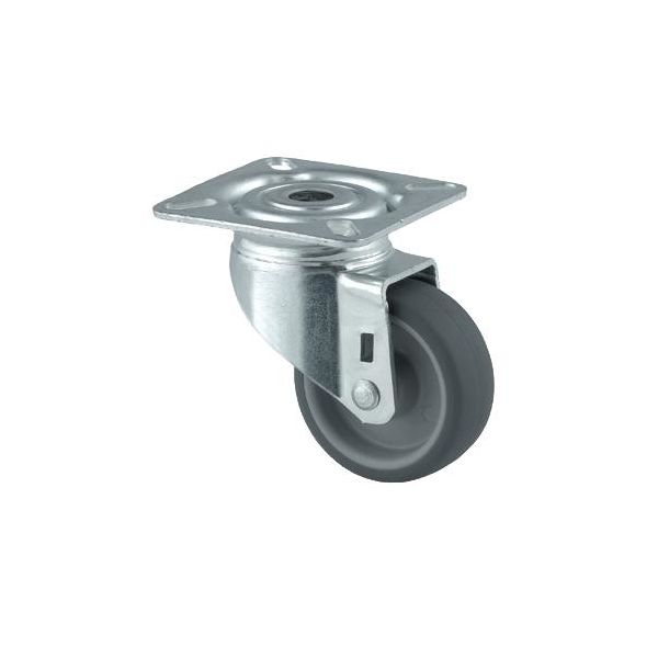 Leddhjul Tente 2470PJO125P50 termogummi, plate 77 x 67 mm 125 mm
