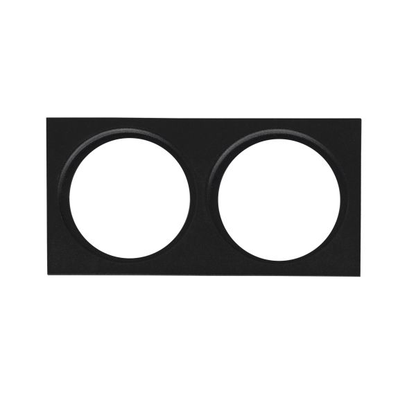 Dekorramme Hide-a-Lite 7474492 Ø85 mm, svart II: for 2 armaturer