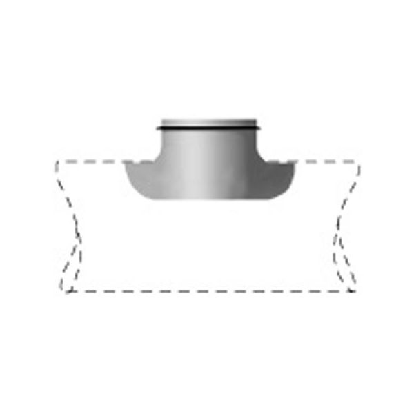 Sadelstykke FläktGroup BDEA-1-020-012 presset, for sirkulær kanal Ø 200 x Ø 125 mm