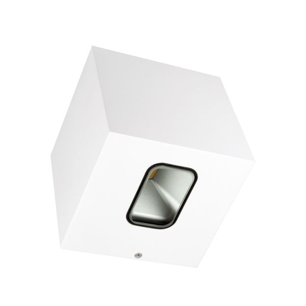 Veggarmatur Hide-a-Lite Cube 3000 K Hvit