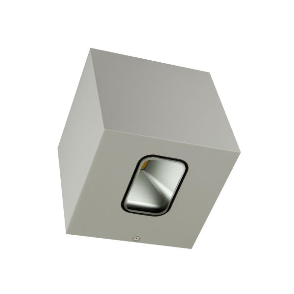 Väggarmatur Hide-a-Lite Cube II grå, 3000K 