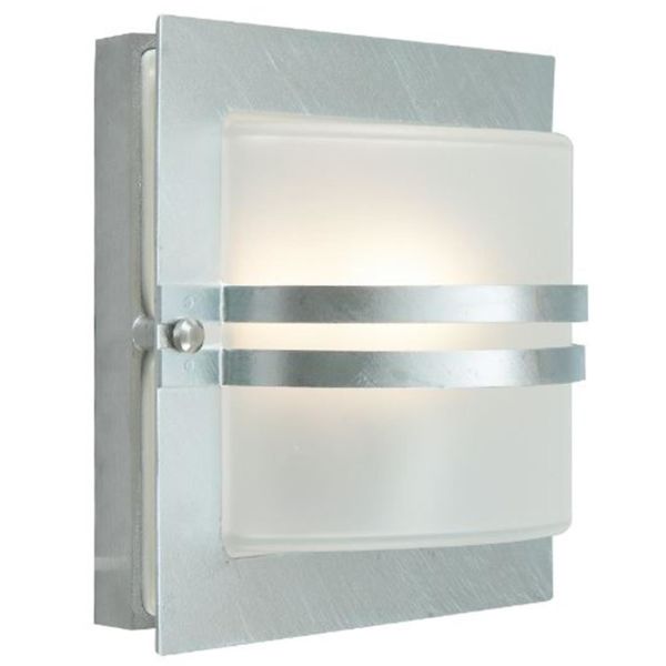 Væglampe Norlys Bern 651 E27, 60W, IP54, opal Galvaniseret
