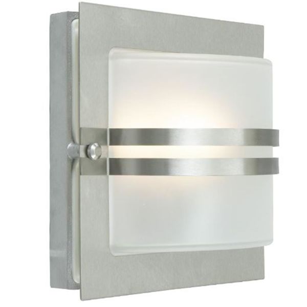Væglampe Norlys Bern 651 E27, 60W, IP54, opal Rustfrit stål