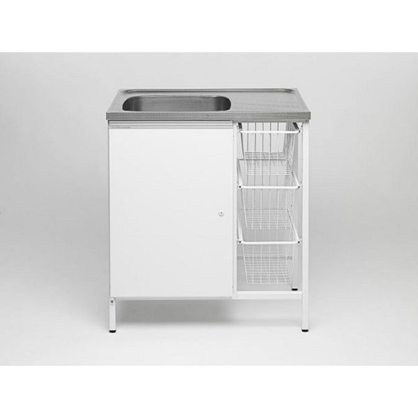 Vaskebord Contura 8032428 med huller til blandere, venstre 