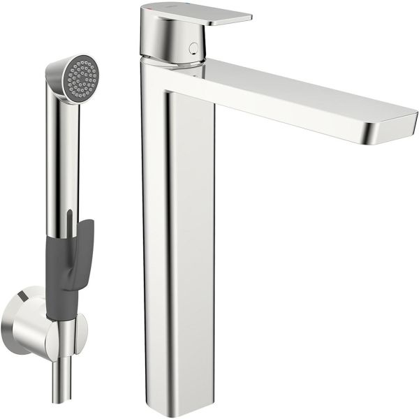 Håndvaskarmatur Oras Stela med håndbruser, høj model, krom 